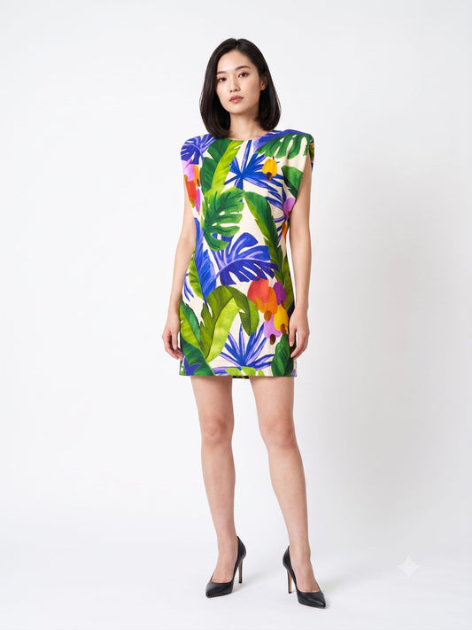 Vestido Farm Curto Muscle Floresta de Caju