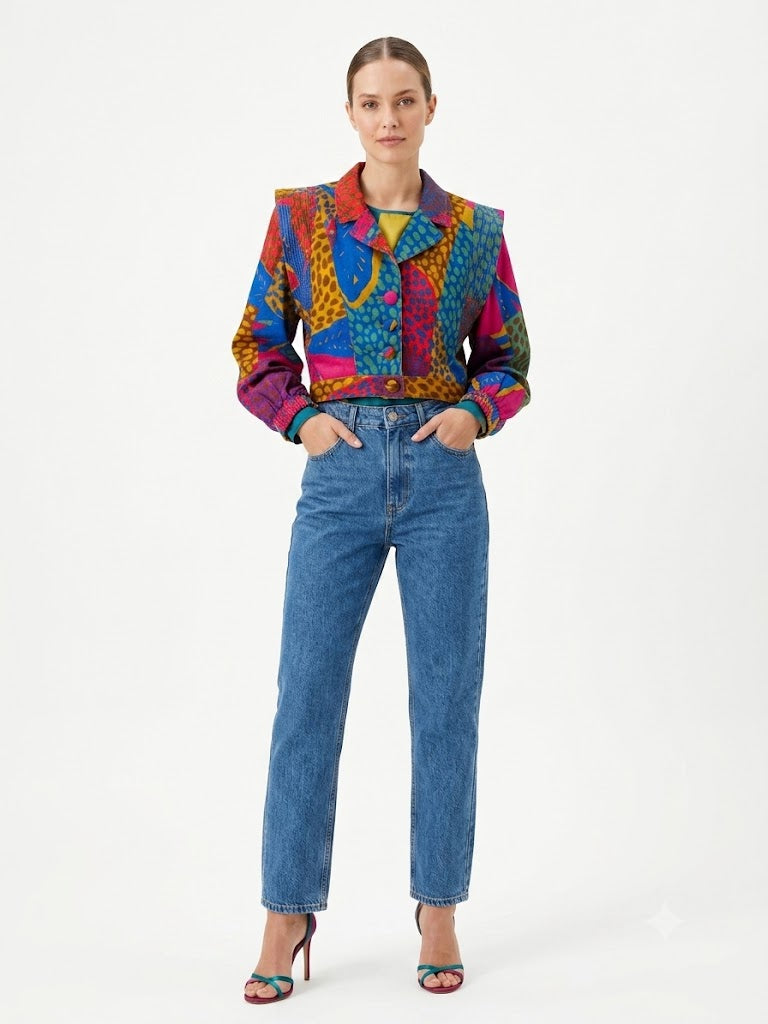 Blazer Farm Estampa Jaquitas Curto
