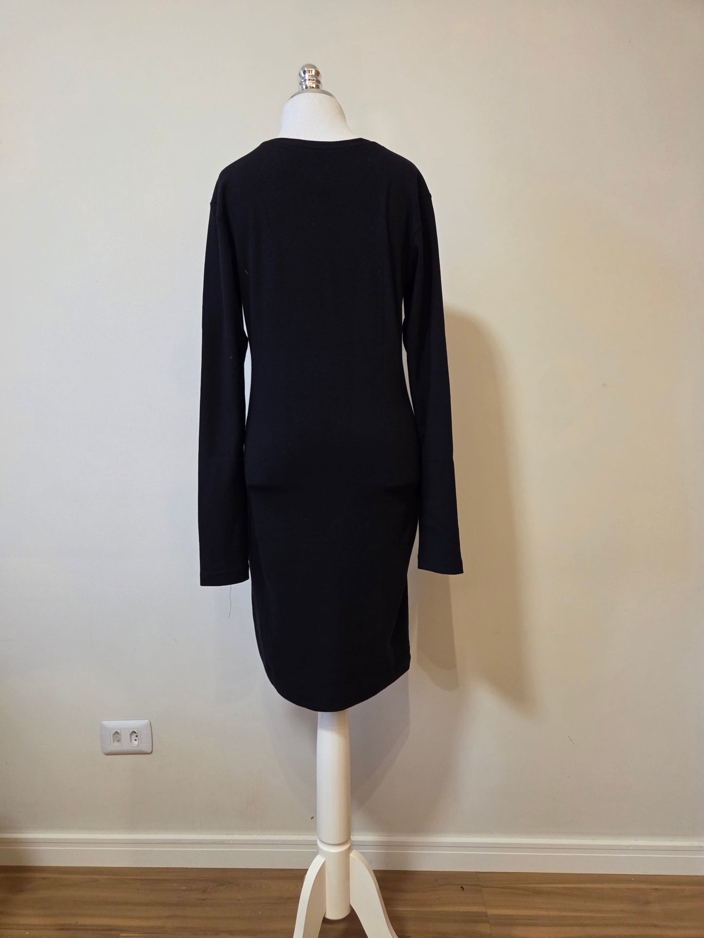 Vestido Farm Manga Comprida e Bordado de Araras