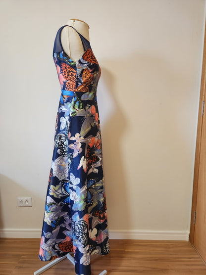 Vestido Present Midi Borboletas e Tule