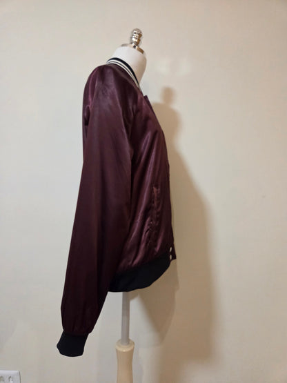 Jaqueta Bomber Forever 21 Men | Vinho Acetinado Flanelada