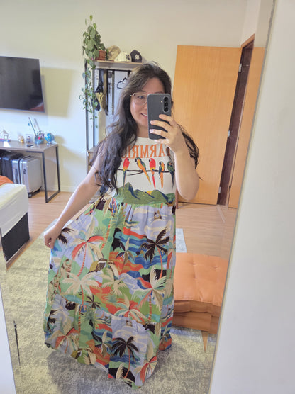 Vestido Farm Patch Araras no Galho