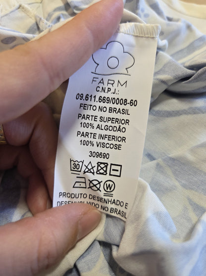 Vestido Farm Patch Casal de Tucanos Azul