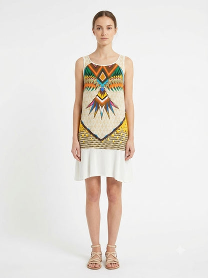 Vestido Farm Curto Étnica