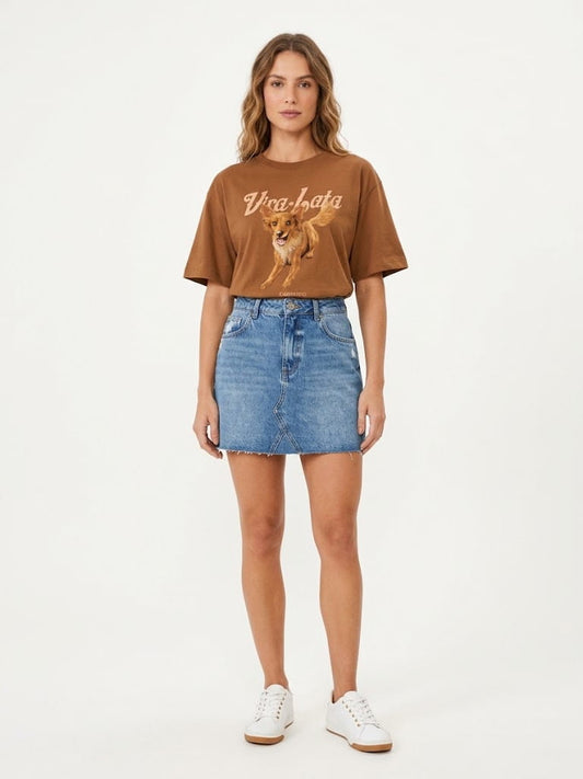 Camiseta Farm Vira Lata Marrom