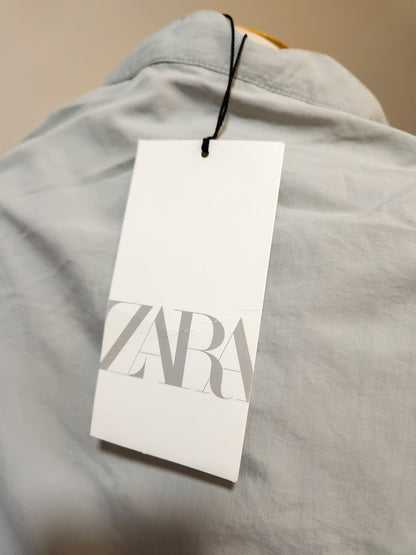 Cropped Zara Cinza com Zíper Frontal