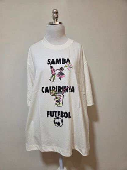Camiseta Farm Samba Caipirinha Futebol - Modelagem Ampla