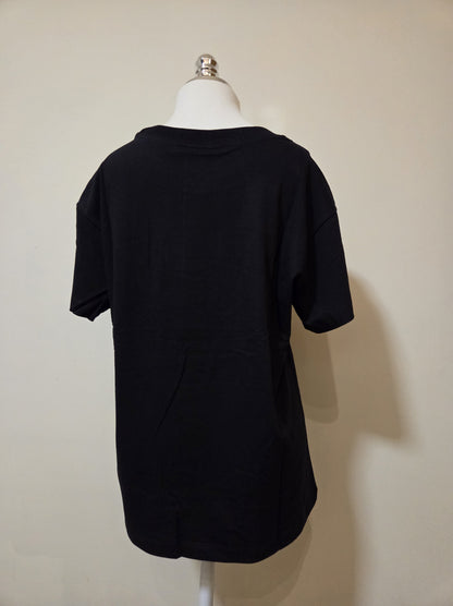 Camiseta Farm Rio Estampa Letras Texturizadas fundo Preto