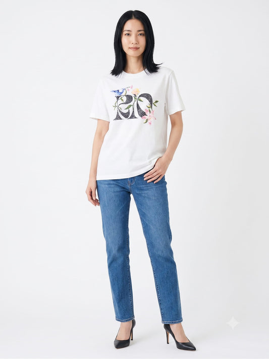 Camiseta Farm Rio Floral Calçadão Modelo Fit
