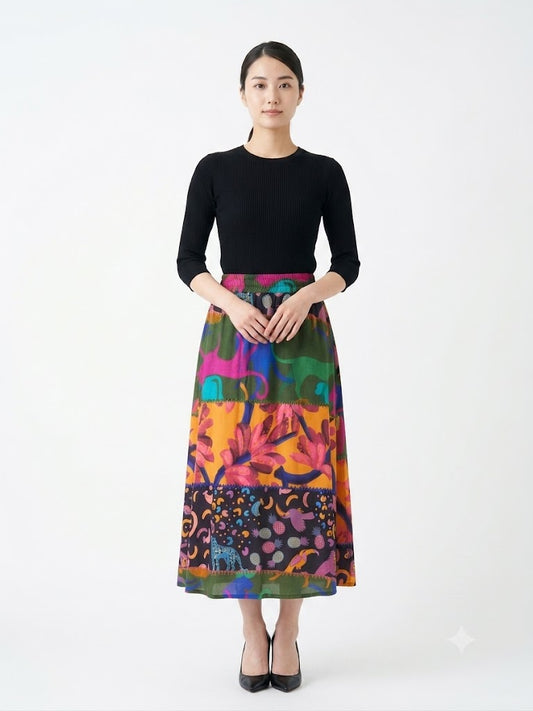 Saia Mercatto Estampada Midi