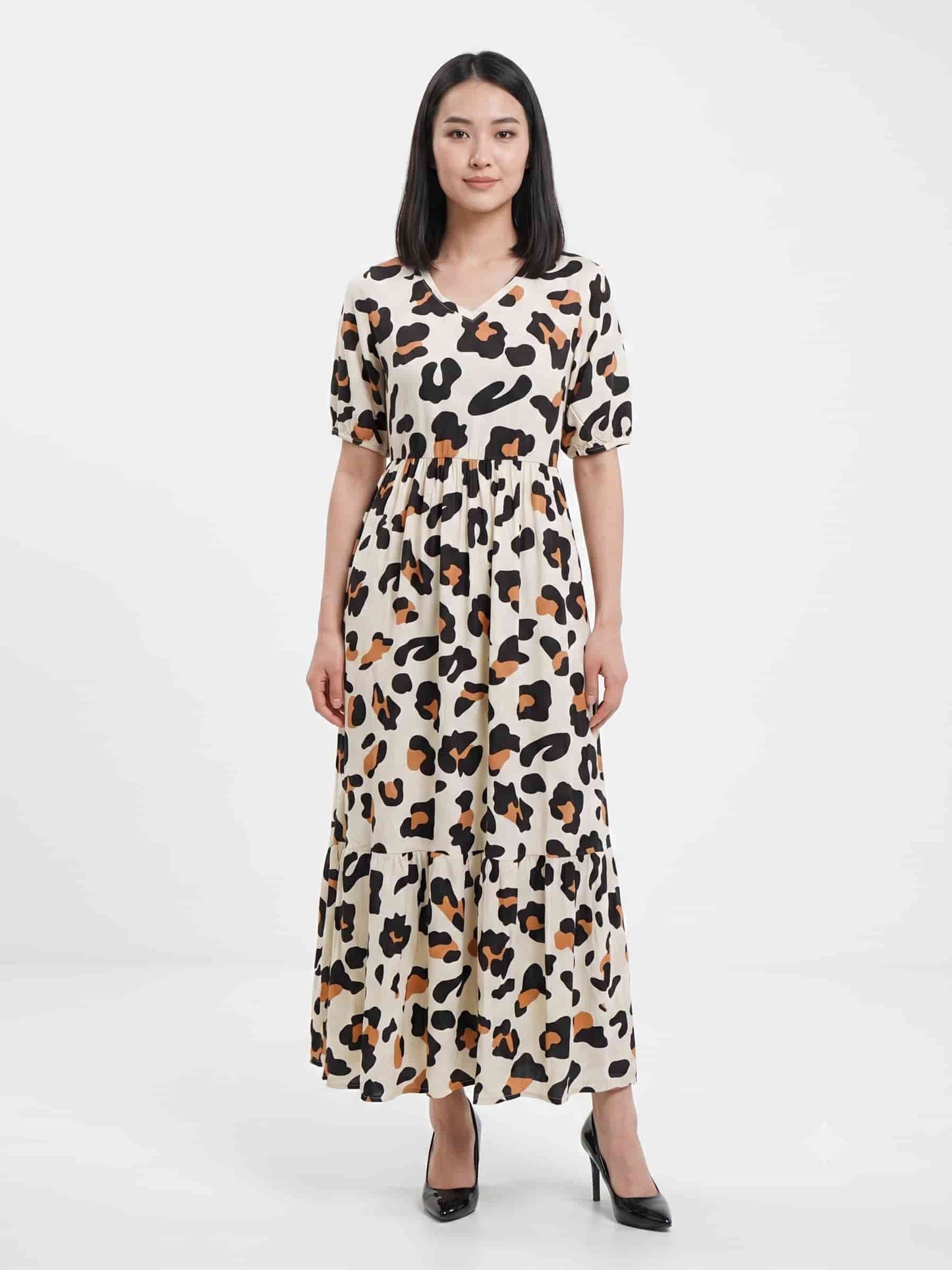 Vestido Berry Animal Print Off White