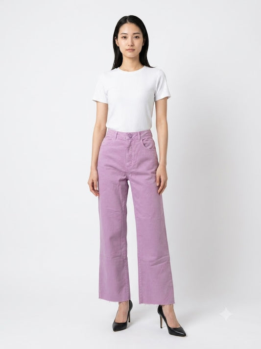 Calça Sarja Maria Filó Mini Flare | Lavanda