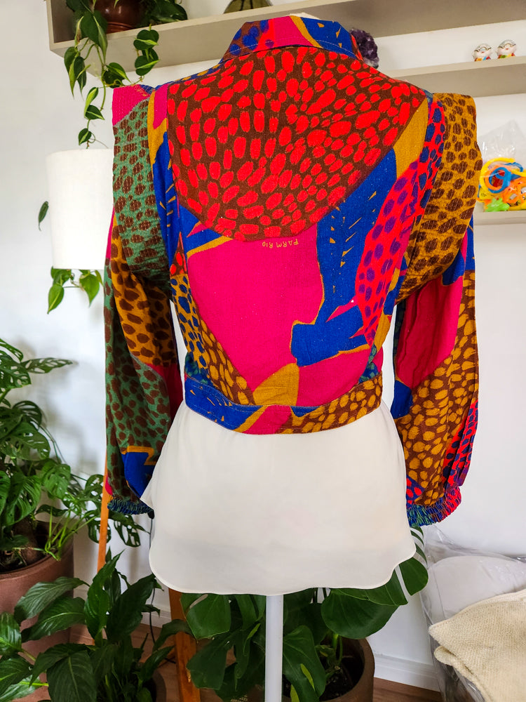 Blazer Farm Estampa Jaquitas Curto