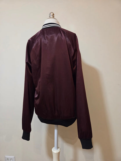 Jaqueta Bomber Forever 21 Men | Vinho Acetinado Flanelada