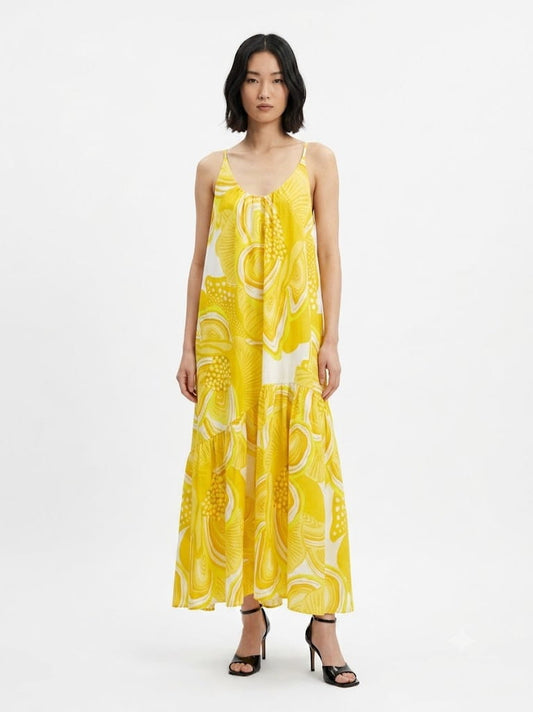 Vestido Farm Flor do Mar Amarelo