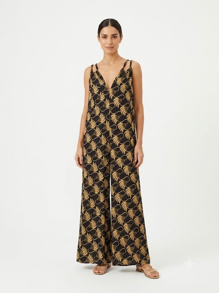 Macacão Farm  Pantalona Banana Tassel Mini