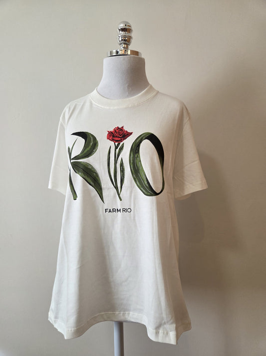 Camiseta Farm Rio Rosa Vermelha
