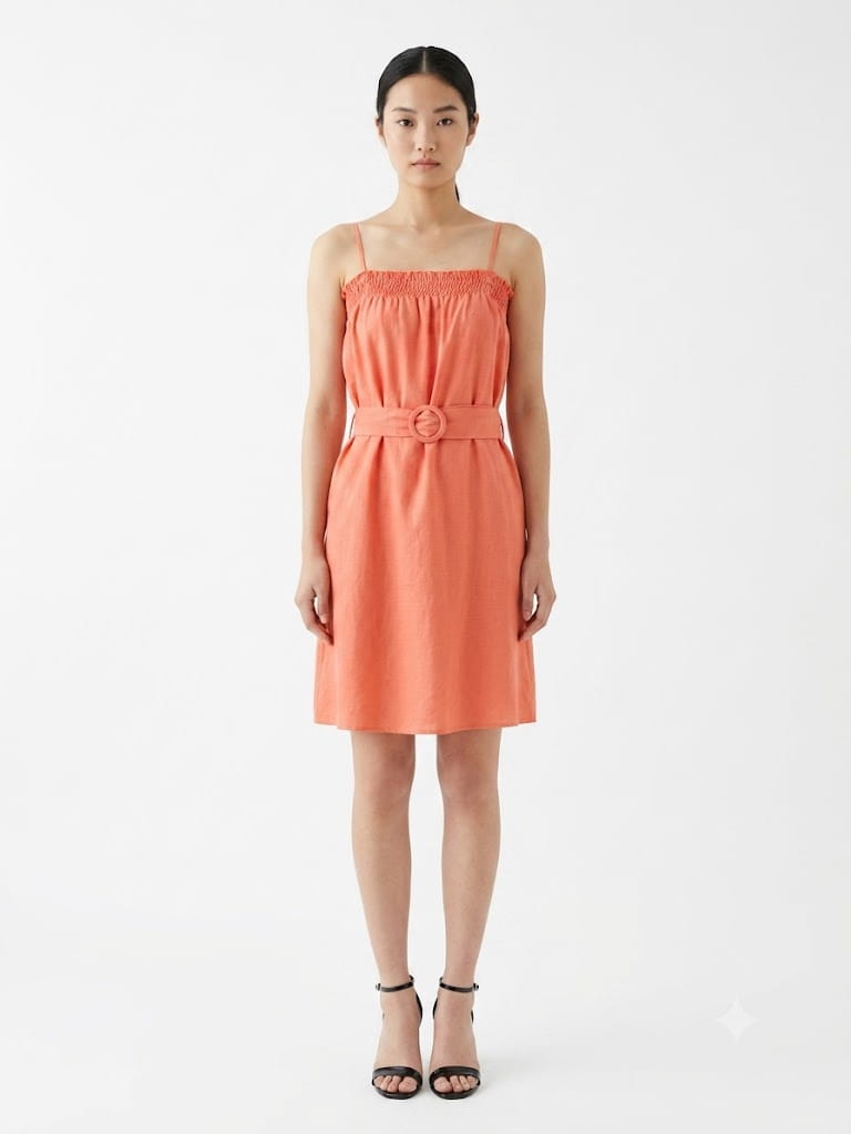 Vestido Maria Filó Alaranjado