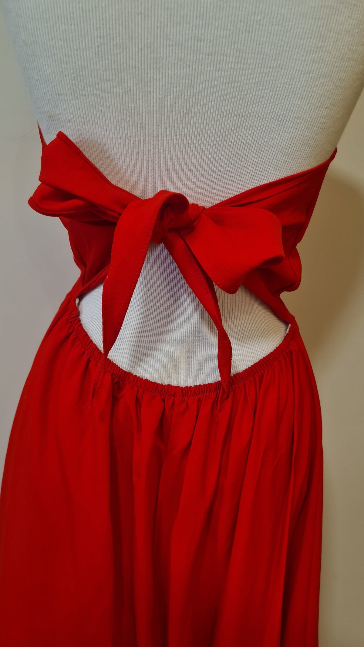 Vestido Rosa Boneca Vermelho Tomara que Caia
