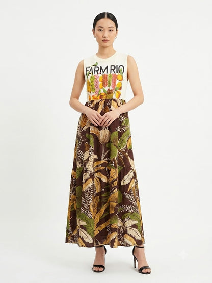Vestido Farm Estampa Feirinha e Floral