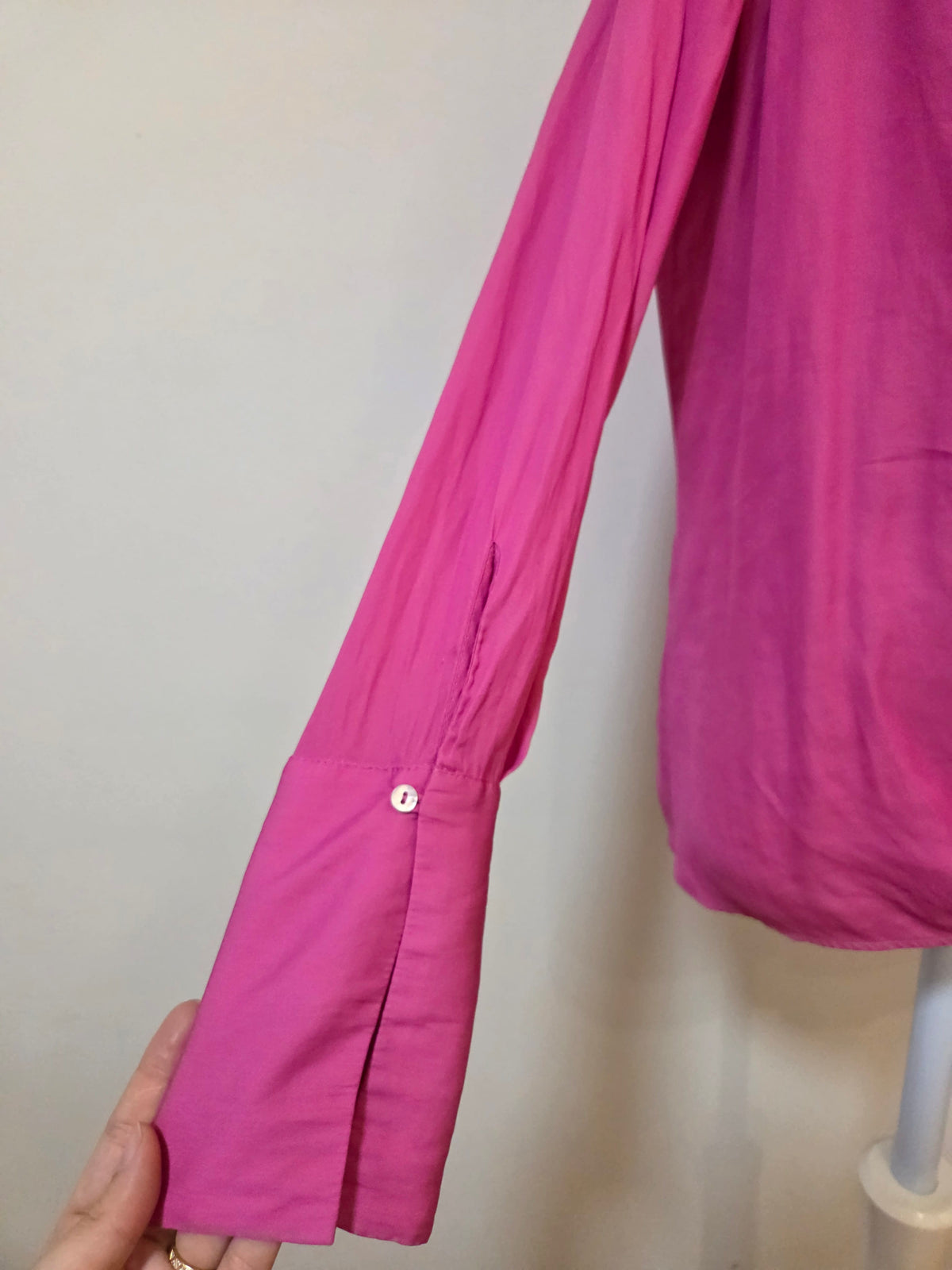 Blusa Transpassada com Drapeado Zara Basic Rosa Pink